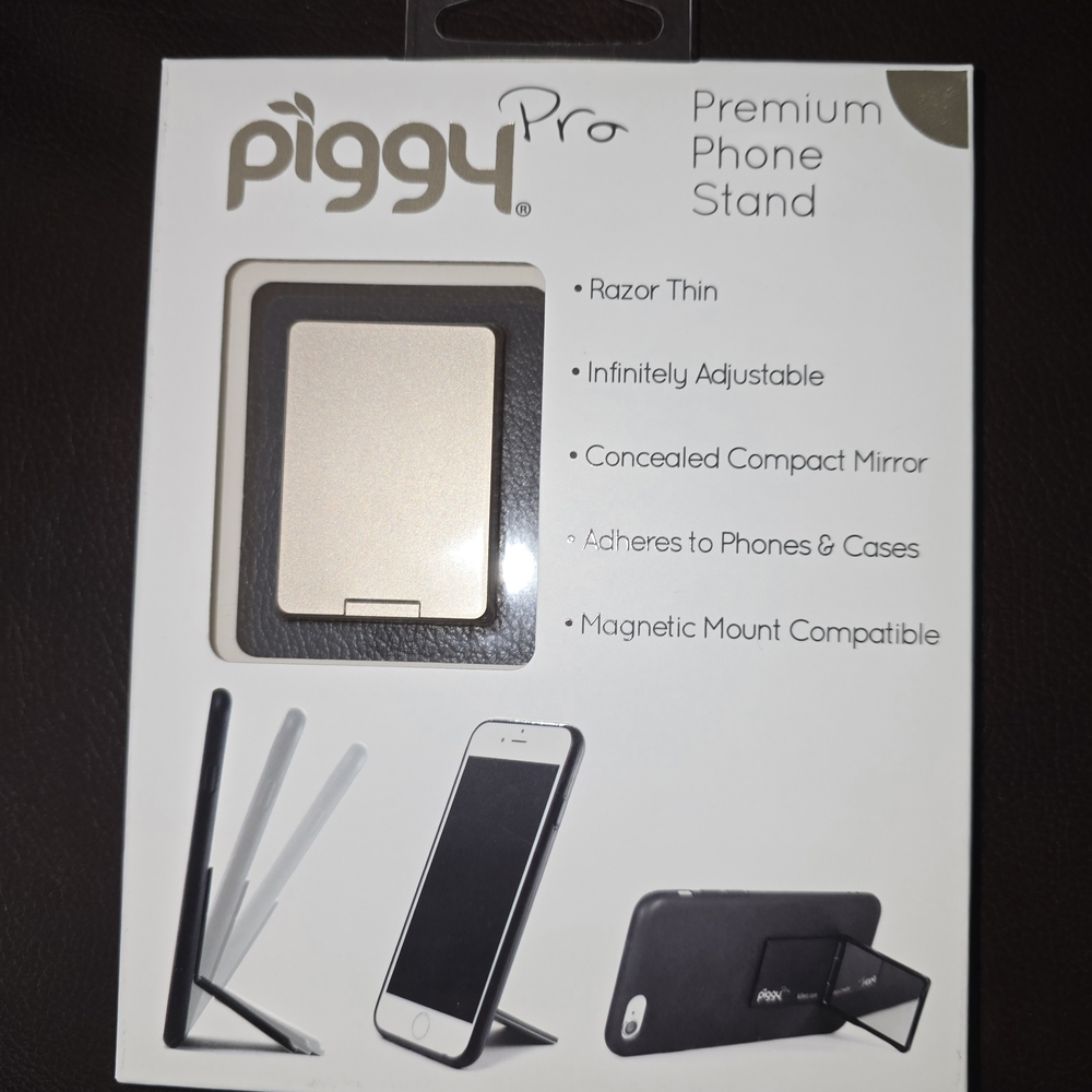 Piggy Pro Premium Phone Stand- Flip Stand - Gold